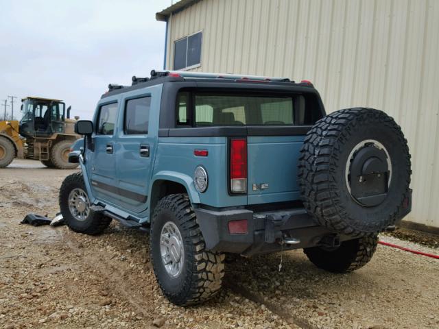 5GRGN22U57H104781 - 2007 HUMMER H2 SUT TEAL photo 3