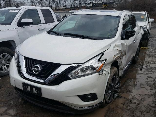 5N1AZ2MH5HN102121 - 2017 NISSAN MURANO S WHITE photo 2