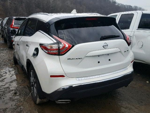 5N1AZ2MH5HN102121 - 2017 NISSAN MURANO S WHITE photo 3