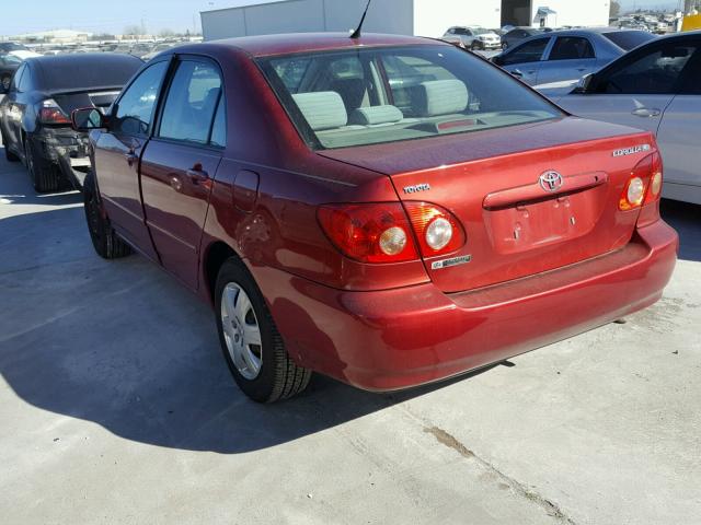 2T1BR32E18C869653 - 2008 TOYOTA COROLLA CE RED photo 3