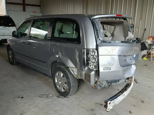 2C4RDGBG0DR623712 - 2013 DODGE GRAND CARA GRAY photo 3