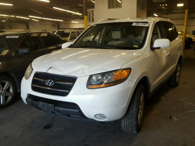 5NMSH13E38H222011 - 2008 HYUNDAI SANTA FE S WHITE photo 2