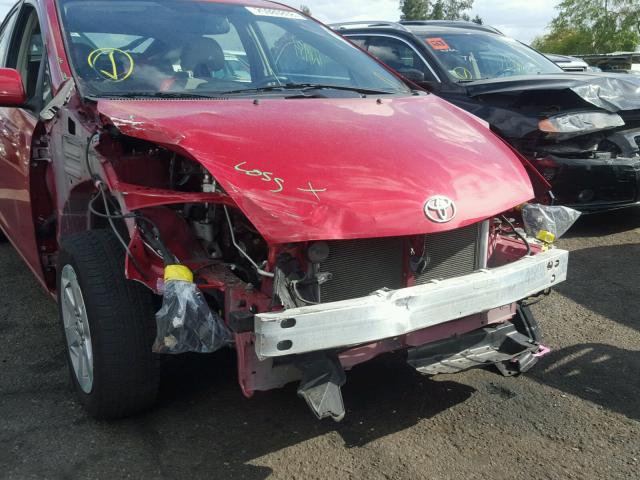 JTDKB20U067059972 - 2006 TOYOTA PRIUS RED photo 9