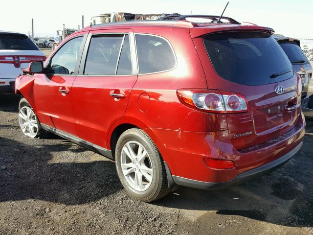 5XYZK3AB3CG132171 - 2012 HYUNDAI SANTA FE L RED photo 3