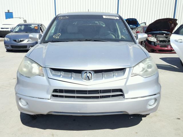 5J8TB18527A008328 - 2007 ACURA RDX TECHNO SILVER photo 9