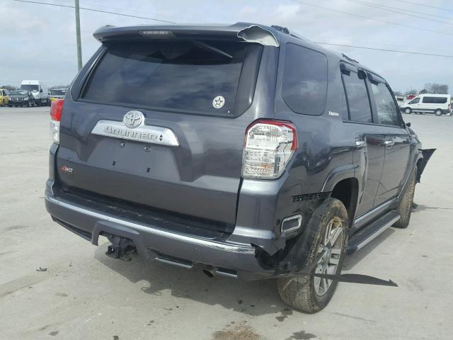 JTEBU5JR0B5075094 - 2011 TOYOTA 4RUNNER SR CHARCOAL photo 4