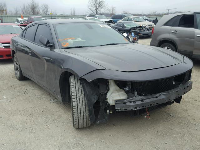 2C3CDXHG1FH907182 - 2015 DODGE CHARGER SX GRAY photo 1