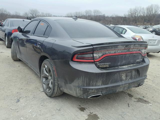 2C3CDXHG1FH907182 - 2015 DODGE CHARGER SX GRAY photo 3