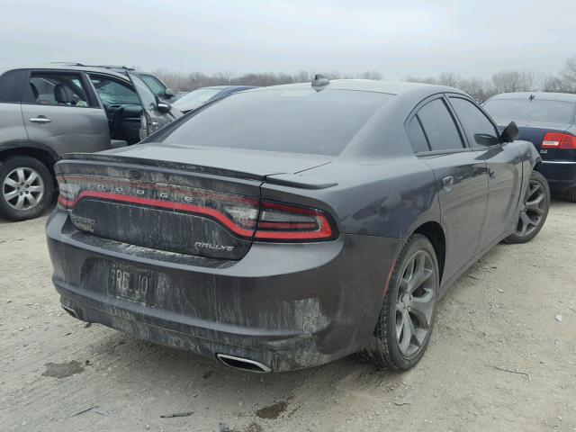 2C3CDXHG1FH907182 - 2015 DODGE CHARGER SX GRAY photo 4