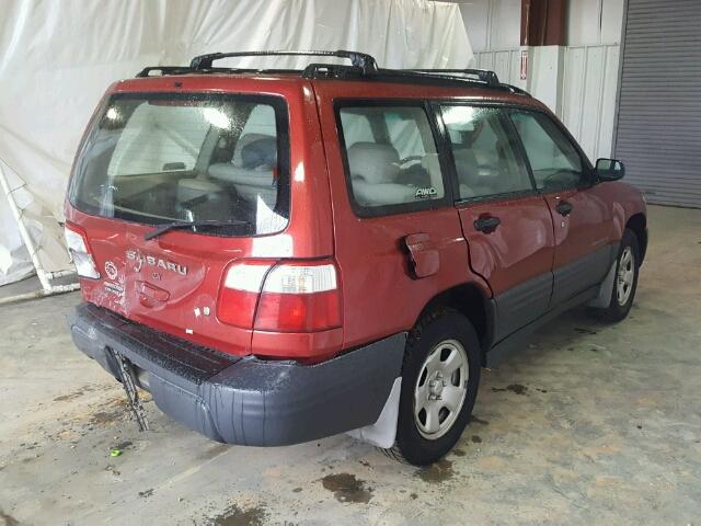 JF1SF63571H748237 - 2001 SUBARU FORESTER L RED photo 4