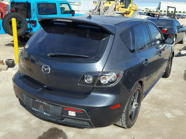 JM1BK34L981113170 - 2008 MAZDA SPEED 3 GRAY photo 4