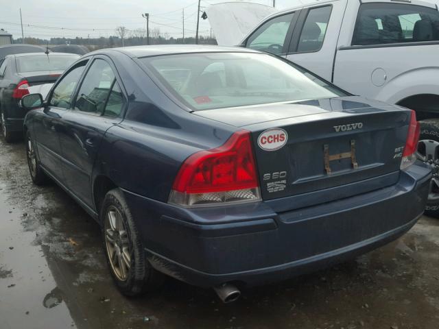 YV1RH592882670987 - 2008 VOLVO S60 2.5T BLUE photo 3