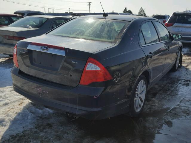 3FAHP0JA7AR245424 - 2010 FORD FUSION SEL BLACK photo 4