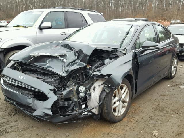 3FA6P0H71FR273390 - 2015 FORD FUSION SE GRAY photo 2