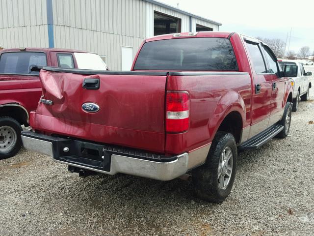 1FTPW14V97KB32469 - 2007 FORD F150 SUPER RED photo 4