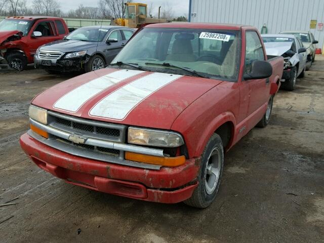 1GCCS1440W8145186 - 1998 CHEVROLET S TRUCK S1 RED photo 2