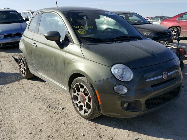 3C3CFFBR9FT508316 - 2015 FIAT 500 SPORT GREEN photo 1