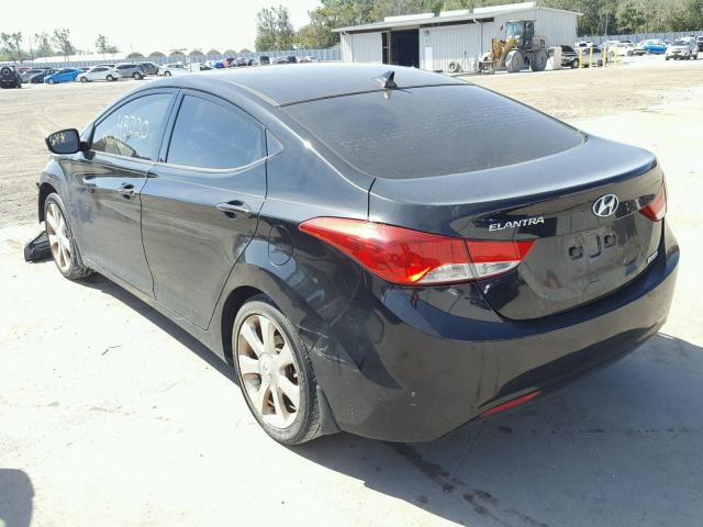 KMHDH4AE7DU780830 - 2013 HYUNDAI ELANTRA GL BLACK photo 3