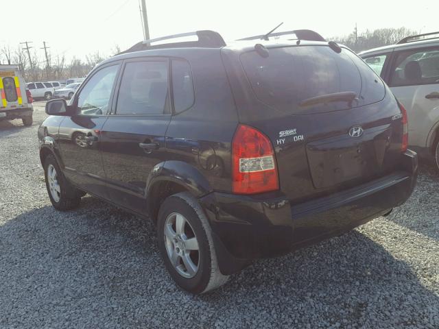 KM8JM12B75U169392 - 2005 HYUNDAI TUCSON GL BLACK photo 3