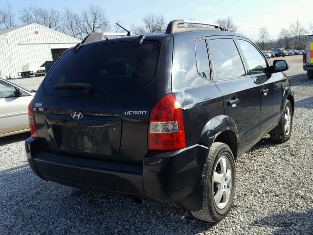 KM8JM12B75U169392 - 2005 HYUNDAI TUCSON GL BLACK photo 4