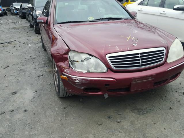 WDBNG70J8YA110589 - 2000 MERCEDES-BENZ S 430 BURGUNDY photo 9