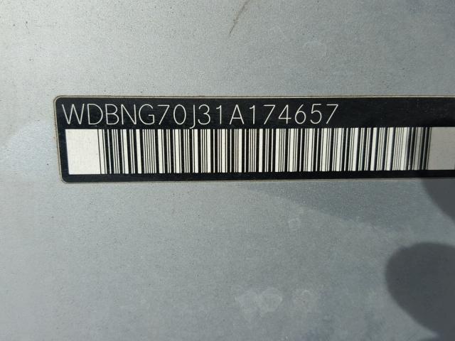 WDBNG70J31A174657 - 2001 MERCEDES-BENZ S 430 SILVER photo 10