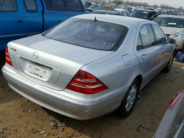 WDBNG70J31A174657 - 2001 MERCEDES-BENZ S 430 SILVER photo 4