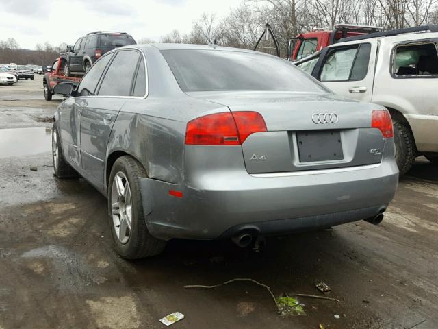 WAUDF78E47A217352 - 2007 AUDI A4 2.0T QU SILVER photo 3