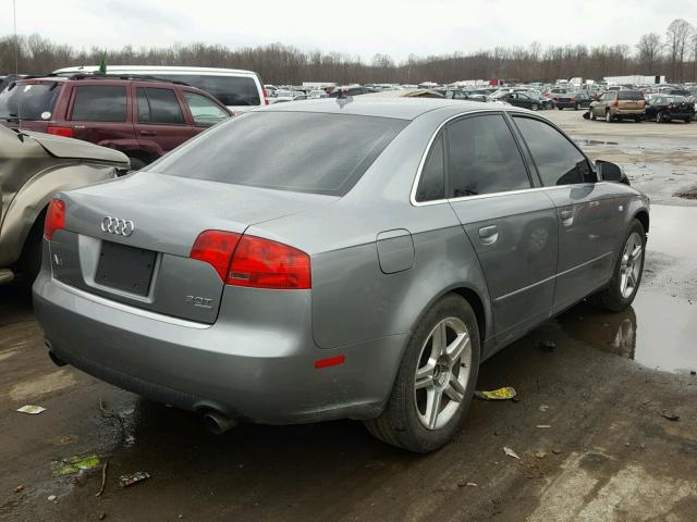 WAUDF78E47A217352 - 2007 AUDI A4 2.0T QU SILVER photo 4