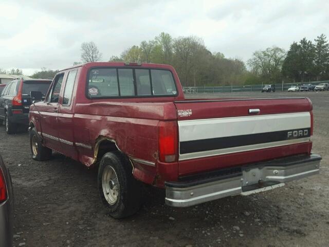 1FTEX15H7SKA69023 - 1995 FORD F150 RED photo 3