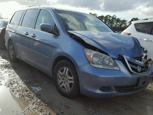 5FNRL38766B089309 - 2006 HONDA ODYSSEY EX BLUE photo 1