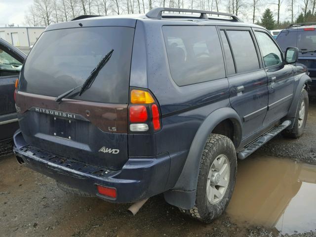 JA4MT21H33J031650 - 2003 MITSUBISHI MONTERO SP BLUE photo 4