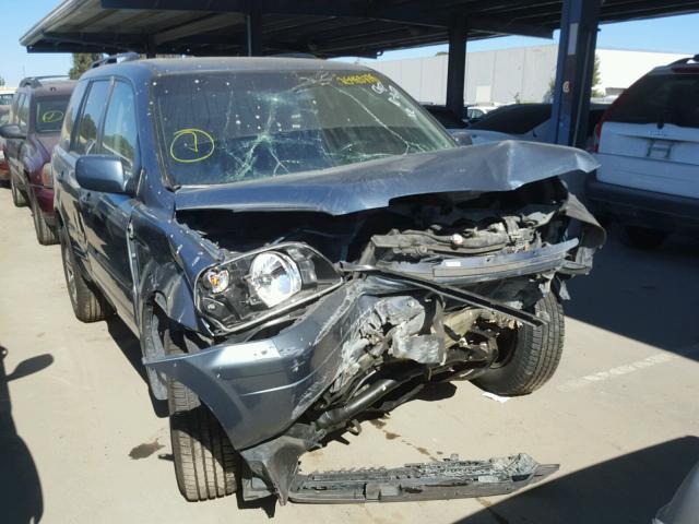 5FNYF18575B047302 - 2005 HONDA PILOT EXL BLUE photo 1