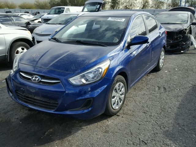 KMHCT4AE5FU835398 - 2015 HYUNDAI ACCENT GLS BLUE photo 2