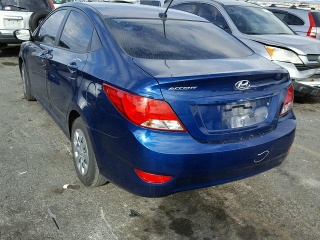 KMHCT4AE5FU835398 - 2015 HYUNDAI ACCENT GLS BLUE photo 3