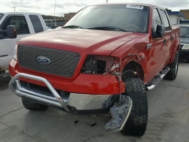 1FTPW14525FB53704 - 2005 FORD F150 SUPER RED photo 2