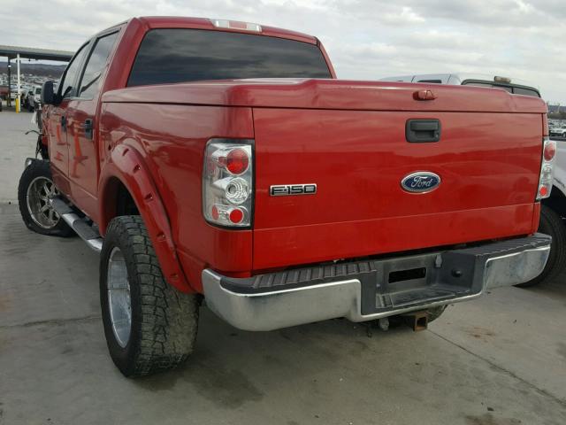 1FTPW14525FB53704 - 2005 FORD F150 SUPER RED photo 3