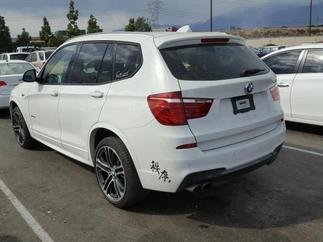 5UXWX7C50F0K34099 - 2015 BMW X3 XDRIVE3 WHITE photo 3