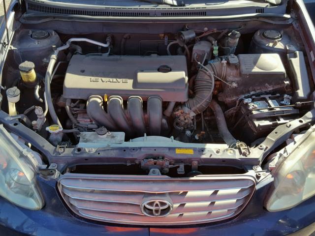 1NXBR32E03Z002154 - 2003 TOYOTA COROLLA CE BLUE photo 7