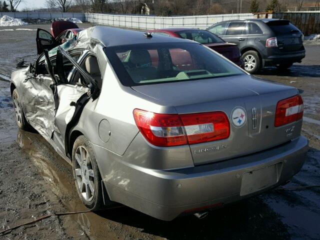 3LNHM28T48R668053 - 2008 LINCOLN MKZ SILVER photo 3