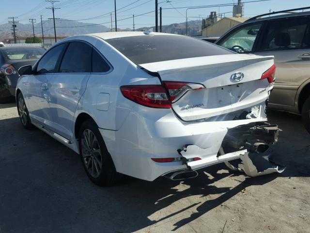 5NPE34AF7HH515485 - 2017 HYUNDAI SONATA SPO WHITE photo 3