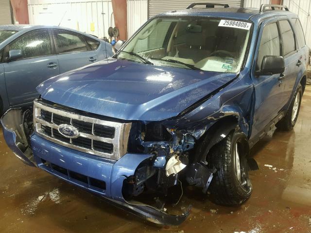 1FMCU93709KA37108 - 2009 FORD ESCAPE XLT BLUE photo 2