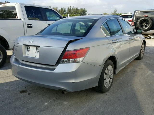 1HGCP2F39AA173289 - 2010 HONDA ACCORD LX SILVER photo 4