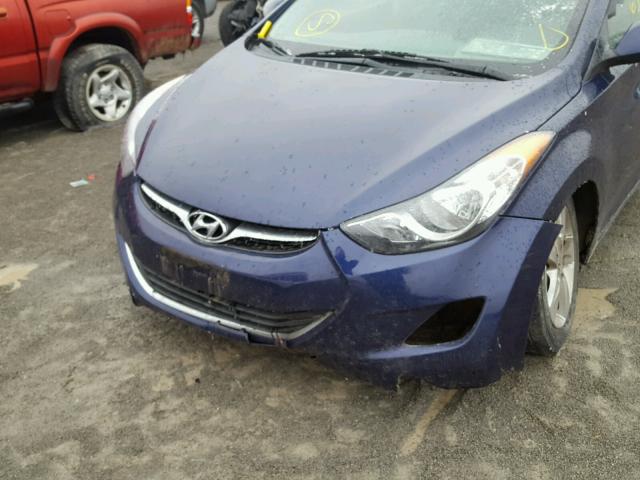 5NPDH4AE2DH384514 - 2013 HYUNDAI ELANTRA GL BLUE photo 9