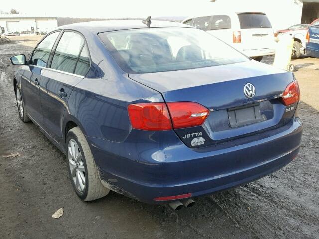 3VWDP7AJ2DM362165 - 2013 VOLKSWAGEN JETTA SE BLUE photo 3