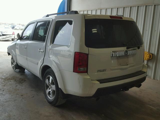 5FNYF3H45AB012836 - 2010 HONDA PILOT EX WHITE photo 3