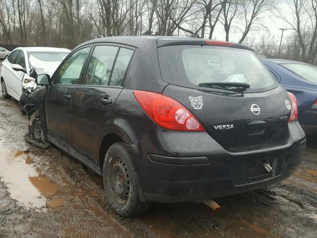 3N1BC13E37L393974 - 2007 NISSAN VERSA S BLACK photo 3