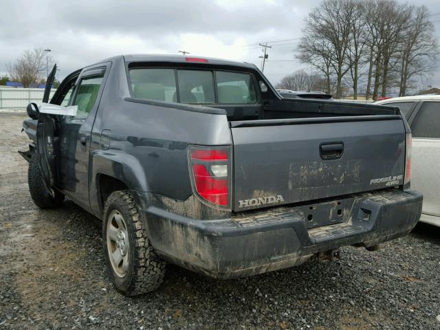 5FPYK1F26CB457453 - 2012 HONDA RIDGELINE CHARCOAL photo 3