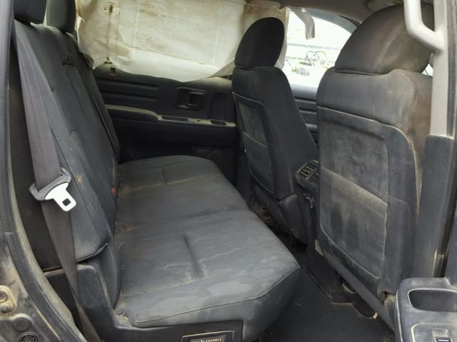 5FPYK1F26CB457453 - 2012 HONDA RIDGELINE CHARCOAL photo 6