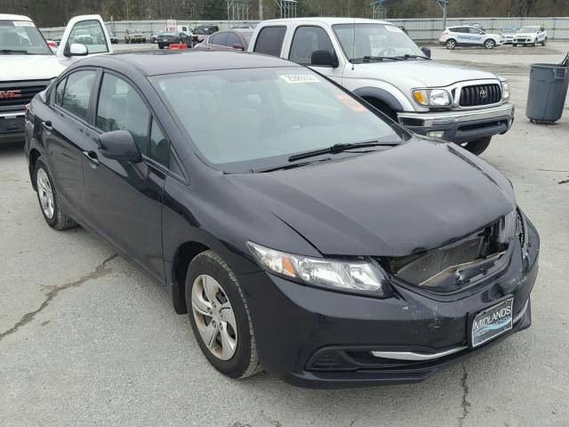 2HGFB2F5XDH568584 - 2013 HONDA CIVIC LX BLACK photo 1